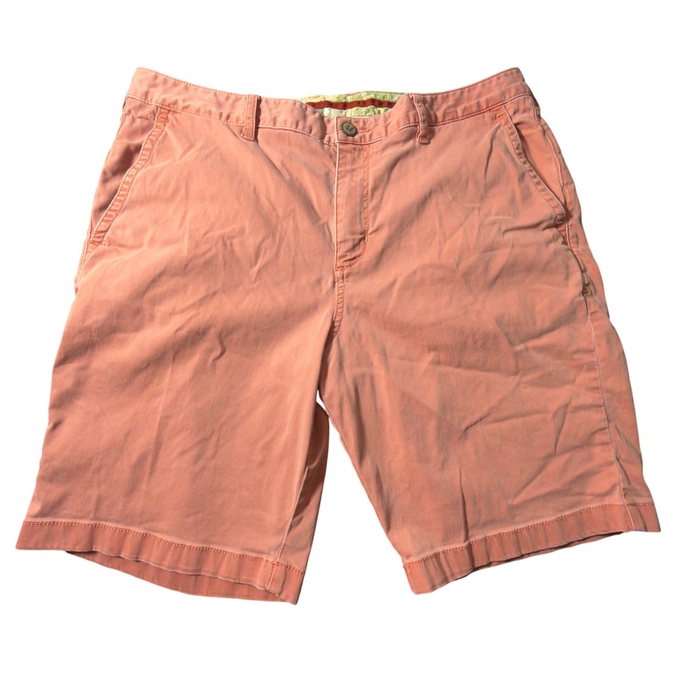 Tommy Bahama Shorts Mens 35 Pink Good Cotton‎ Tencel Stretch Flat Front Casual